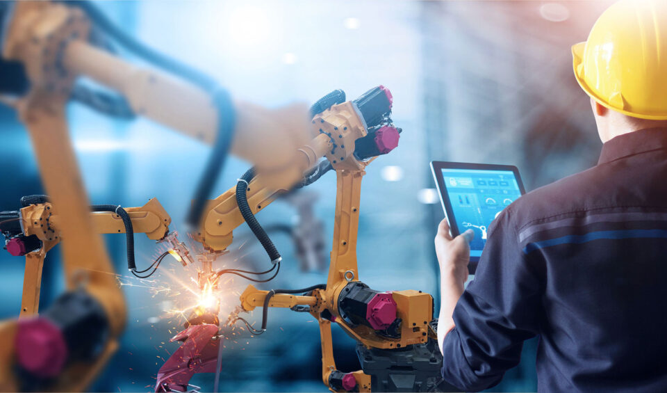 Bild på arbete med gnistbildande verktyg