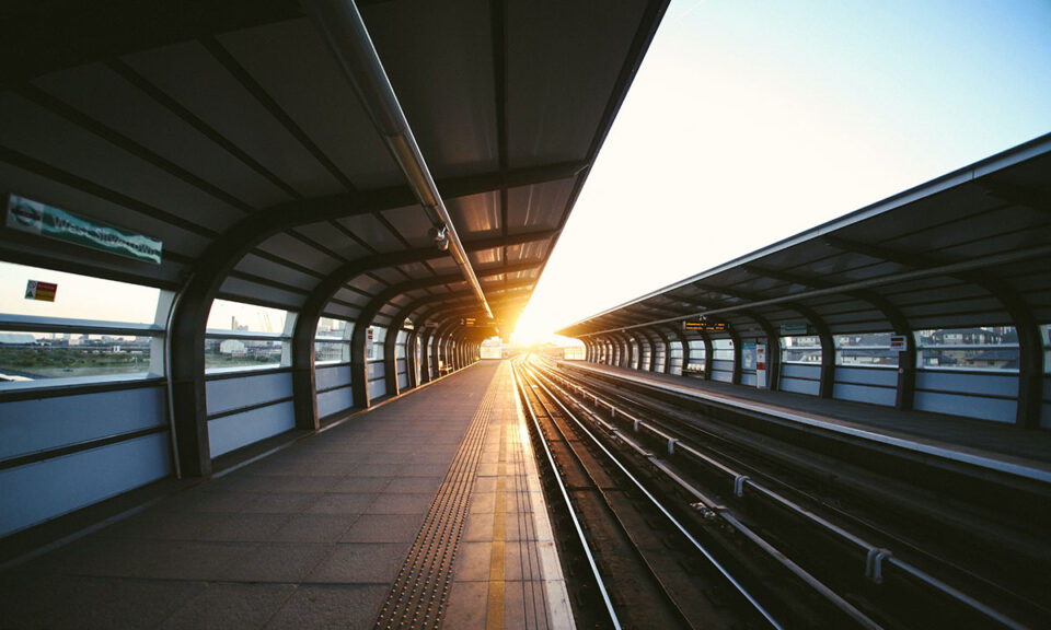 Bild på en tågstation